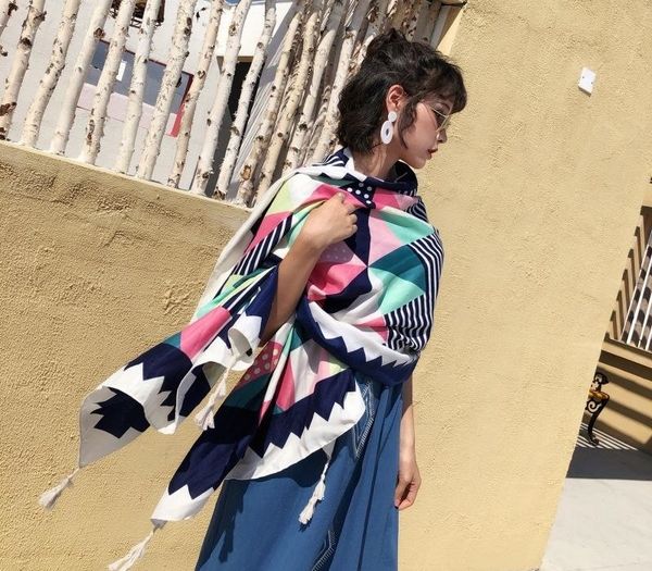 ethnic scarf for women autumn spring spain style bohemian designs long plaid patchwork scarves shawl gifts scarf, Blue;gray
ethnic scarf for women autumn spring spain style bohemian designs long plaid patchwork scarves shawl gifts scarf, Blue;gray