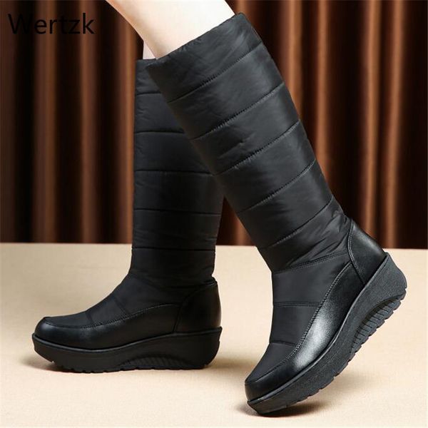 snow boots женщины зима теплая платформа fur fringe обувь клинья каблуки колено высокие сапоги женщин кожаные бота обувь a406, Black
snow boots женщины зима теплая платформа fur fringe обувь клинья каблуки колено высокие сапоги женщин кожаные бота обувь a406, Black