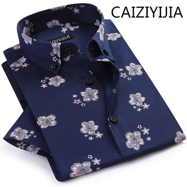 caiziyijia new men clothes 2020 summer men floral printed silm fit short sleeve dress shirt 100% cotton camisas fit dress shirts, White;black
caiziyijia new men clothes 2020 summer men floral printed silm fit short sleeve dress shirt 100% cotton camisas fit dress shirts, White;black