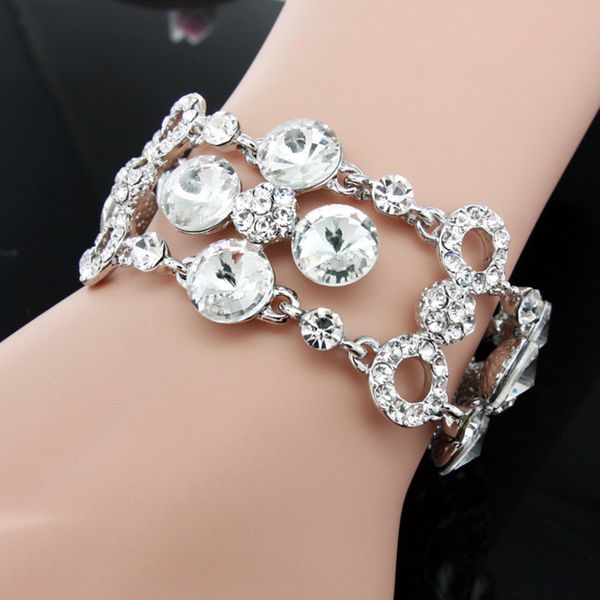 link, chain wedding jewelry luxury full crystal rhinestones gold sliver bracelets for women bride rope wide & bangles gift brt-j99, Black
link, chain wedding jewelry luxury full crystal rhinestones gold sliver bracelets for women bride rope wide & bangles gift brt-j99, Black