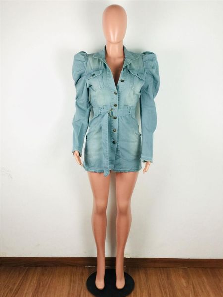 women dresses club slim puff sleeved sashes button lapel neck bodycon dresses fashion women casual dresses new denim designer, Black;gray
women dresses club slim puff sleeved sashes button lapel neck bodycon dresses fashion women casual dresses new denim designer, Black;gray
