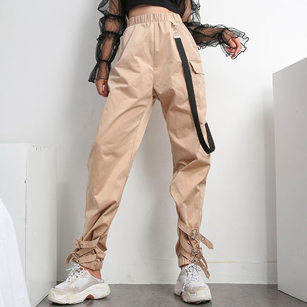 women's pants & capris zhuzunzhe 2021 streetwear casual cargo women elastic high waist joggers buttons fashion hip hop long trousers, Black;white
women's pants & capris zhuzunzhe 2021 streetwear casual cargo women elastic high waist joggers buttons fashion hip hop long trousers, Black;white