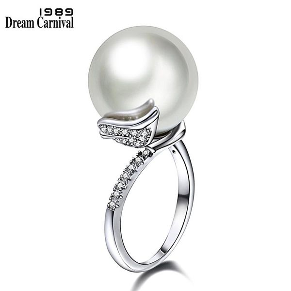 cluster rings dreamcarnival 1989 romantic big polish synthetic pearl simple style rhodium & rose gold color bijoux for women wa11492, Golden;silver
cluster rings dreamcarnival 1989 romantic big polish synthetic pearl simple style rhodium & rose gold color bijoux for women wa11492, Golden;silver