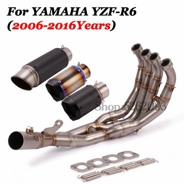 slip on for yzf-r6 r6 2006-2020 full motorcycle exhaust system front middle mid connect link tube carbon escape muffler
slip on for yzf-r6 r6 2006-2020 full motorcycle exhaust system front middle mid connect link tube carbon escape muffler
