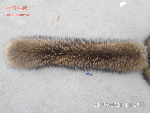 real raccoon fur collar , 70 cm,, Blue;gray