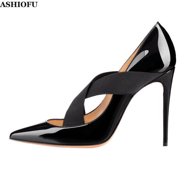 ashiofu new handmade ladies high heel pumps x-straps shape party prom shoes pointy evening club fashion court shoes, Black
ashiofu new handmade ladies high heel pumps x-straps shape party prom shoes pointy evening club fashion court shoes, Black
