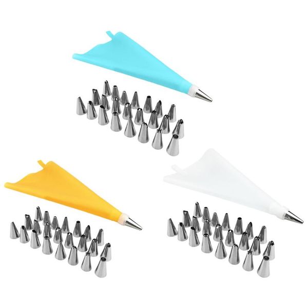 26pcs/set super practical difference types diy dessert cake decorating tip sets piping nozzles pastry tips 3 colors selling
26pcs/set super practical difference types diy dessert cake decorating tip sets piping nozzles pastry tips 3 colors selling