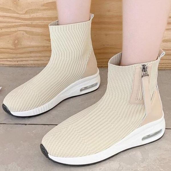 boots autumn ankle for women socks shoes female casual sports zapatos de mujer elasticity wedges platform ll702, Black
boots autumn ankle for women socks shoes female casual sports zapatos de mujer elasticity wedges platform ll702, Black