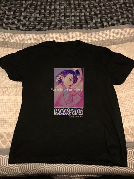 vtg hook ups skateboard anime hentai kiss tits sweet t-shirt shubuzhi brand cotton t-shirt male summer tshirt euro size