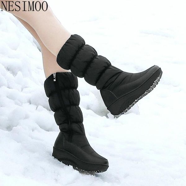 nesimoo 2021 zipper wedge heel plush women shoes pu leather down mid calf boots winter keep warm round toe snow boots size 35-43, Black
nesimoo 2021 zipper wedge heel plush women shoes pu leather down mid calf boots winter keep warm round toe snow boots size 35-43, Black