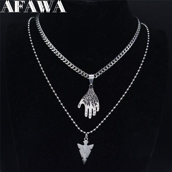 2020 stainless steel layered necklaces for men/women black enamel gothic necklaces & pendants jewelry collier homme n1978s02, Silver
2020 stainless steel layered necklaces for men/women black enamel gothic necklaces & pendants jewelry collier homme n1978s02, Silver