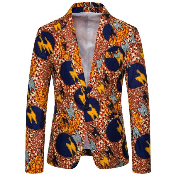men's suits & blazers brown african floral printed men blazer slim fit singer stage suit fashion jacket for summer male coat 2021, White;black
men's suits & blazers brown african floral printed men blazer slim fit singer stage suit fashion jacket for summer male coat 2021, White;black