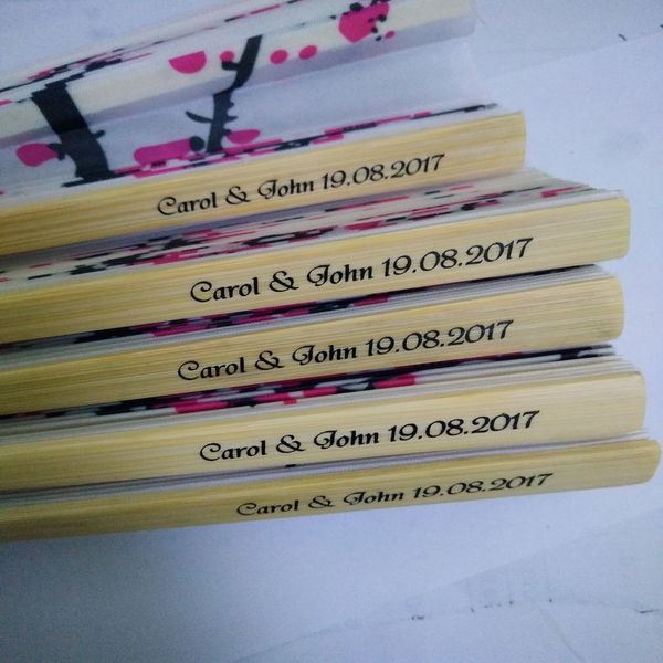 party favor 36pcs personalized cherry blossom fan in yarn bag custom printing bride&groom date and name decoration supplies
party favor 36pcs personalized cherry blossom fan in yarn bag custom printing bride&groom date and name decoration supplies