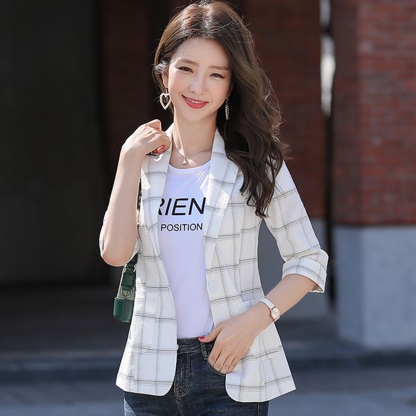 women's suits & blazers office ladies casaul white blazer for women half sleeve jackets business clothes elegant, White;black
women's suits & blazers office ladies casaul white blazer for women half sleeve jackets business clothes elegant, White;black