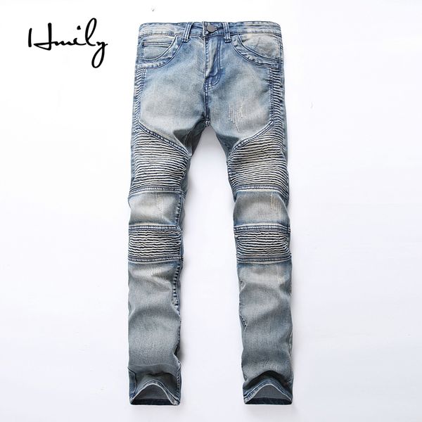 hmily plus size 42 vintage washed hole ripped biker denim jeans straight pants stretch denim men jeans trousers, Blue
hmily plus size 42 vintage washed hole ripped biker denim jeans straight pants stretch denim men jeans trousers, Blue