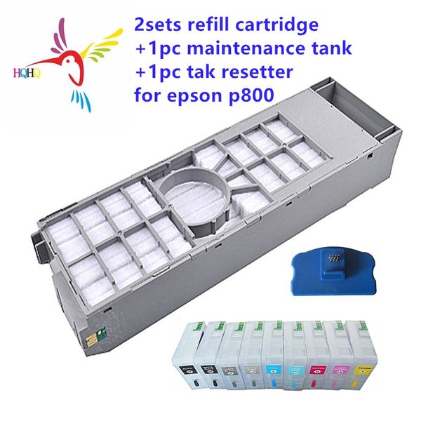 2 sets t8501-t8509 80ml refillable cartridge with permanent chip and one maintenance tank and one tank resetter for p800
2 sets t8501-t8509 80ml refillable cartridge with permanent chip and one maintenance tank and one tank resetter for p800