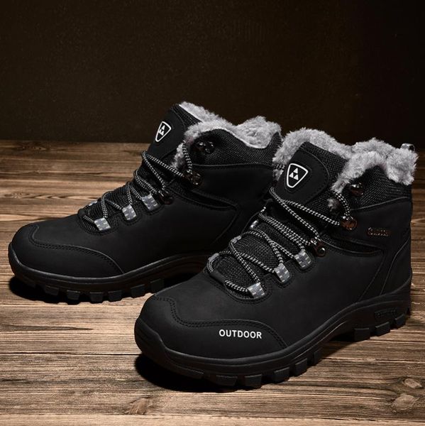 new plus velvet men's boots winter snow boots waterproof fashion comfortable footwear bottes pour hommes outdoor walking shoes, Black
new plus velvet men's boots winter snow boots waterproof fashion comfortable footwear bottes pour hommes outdoor walking shoes, Black