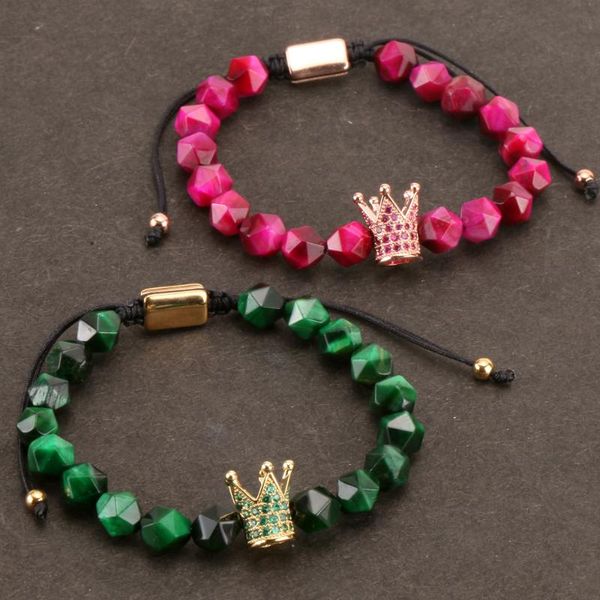 men bracelet tiger eye natural stone bracelet for men women fashion irregular geometry stone crown cz zircon women, Black
men bracelet tiger eye natural stone bracelet for men women fashion irregular geometry stone crown cz zircon women, Black