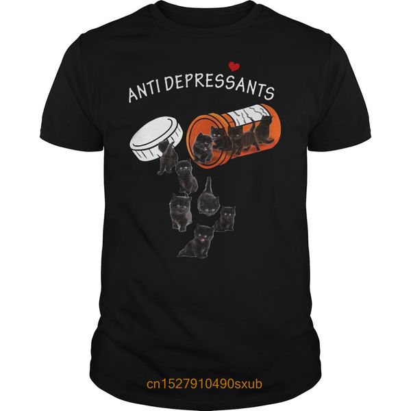мужчины tshirt cat анти депрессантов рубашка футболка 
мужчины tshirt cat анти депрессантов рубашка футболка