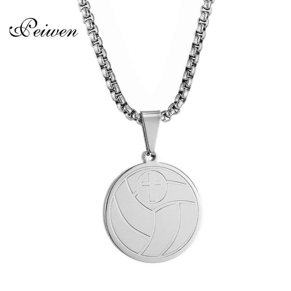 pendant necklaces stainless steel volleyball cross necklace gold silver color charm chain for women men sport neck choker male jewelry
pendant necklaces stainless steel volleyball cross necklace gold silver color charm chain for women men sport neck choker male jewelry