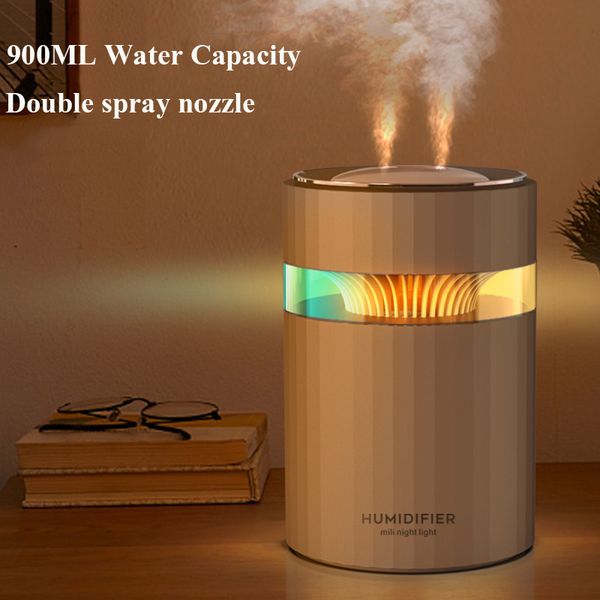 double nozzle usb air humidifier 900ml water capacity cool mist maker fogger with colorful nightlight ultrasonic humidificador
double nozzle usb air humidifier 900ml water capacity cool mist maker fogger with colorful nightlight ultrasonic humidificador