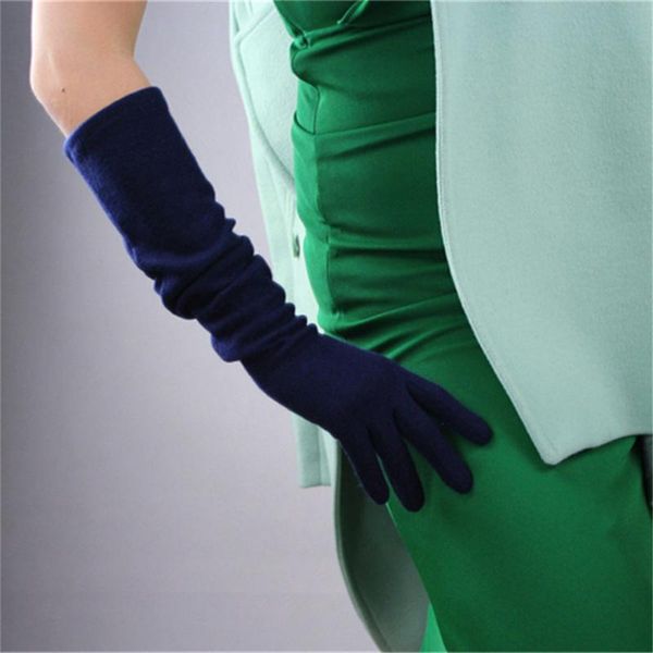 five fingers gloves female elegant cashmere wool 50cm long section elbow elastic evening dress navy blue dark tibetan 5-yr03, Blue;gray
five fingers gloves female elegant cashmere wool 50cm long section elbow elastic evening dress navy blue dark tibetan 5-yr03, Blue;gray