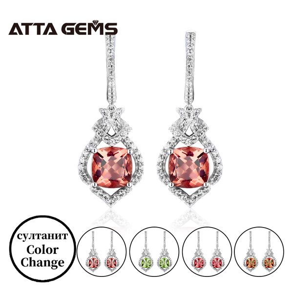 dangle & chandelier zultanite sterling silver drop earring women turkish color change stone 2.3 carats created diaspore elegant 
dangle & chandelier zultanite sterling silver drop earring women turkish color change stone 2.3 carats created diaspore elegant