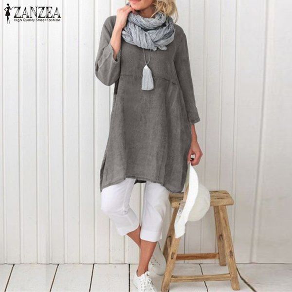 plus size summer women casual long zanzea vintage 3/4 sleeve solid blouse tunic loose shirts chemise blusas female 5xl, White
plus size summer women casual long zanzea vintage 3/4 sleeve solid blouse tunic loose shirts chemise blusas female 5xl, White