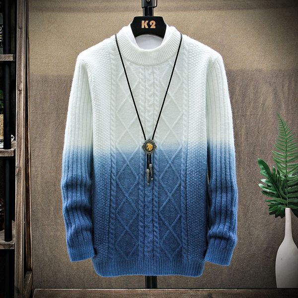 men's sweaters 2021 gradient mens sweater turtleneck winter warm knitted pullover male casual knitwear outfits, White;black
men's sweaters 2021 gradient mens sweater turtleneck winter warm knitted pullover male casual knitwear outfits, White;black