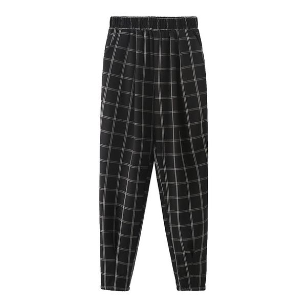 women's pants & capris 2021 fashion plus size 5xl plaid straight-leg women spring autumn elastic waist high loose casual female kw111, Black;white
women's pants & capris 2021 fashion plus size 5xl plaid straight-leg women spring autumn elastic waist high loose casual female kw111, Black;white