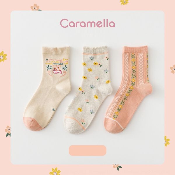 caramella autumn and winter new cotton and artistic women's middle tube women's trendy socks cotton socks 1ss0w, Black
caramella autumn and winter new cotton and artistic women's middle tube women's trendy socks cotton socks 1ss0w, Black
