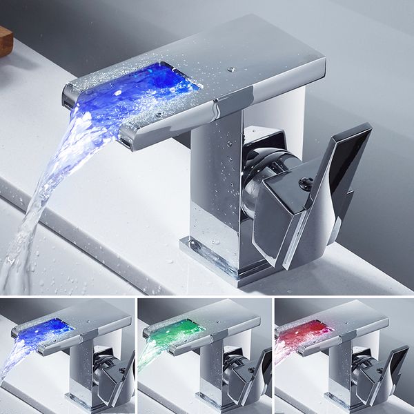 modern 3 colors temperature sensor led faucet bathroom sink faucet cold and water mixer tap waterfall single handle sink tap
modern 3 colors temperature sensor led faucet bathroom sink faucet cold and water mixer tap waterfall single handle sink tap