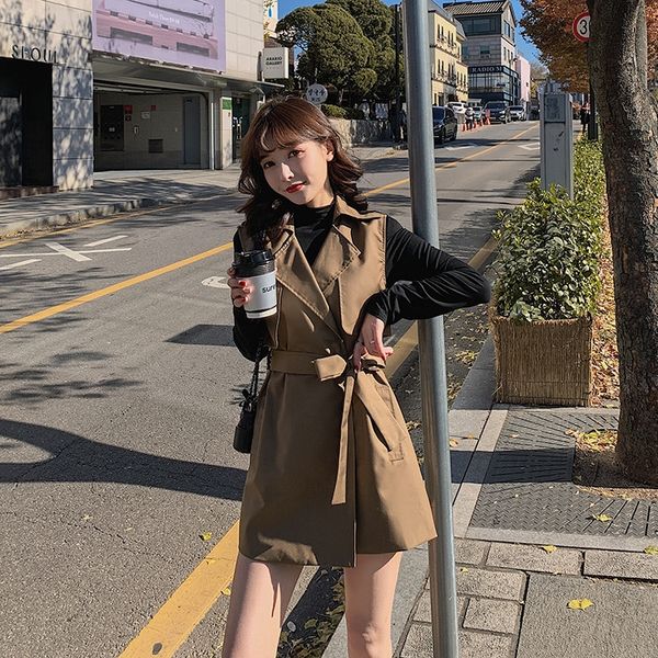 2020 autumn korean style elegant goddess dresswindbreaker dressstyle dress windbreaker dress black long sleeve base shirt two-piece suit tre, Gray
2020 autumn korean style elegant goddess dresswindbreaker dressstyle dress windbreaker dress black long sleeve base shirt two-piece suit tre, Gray