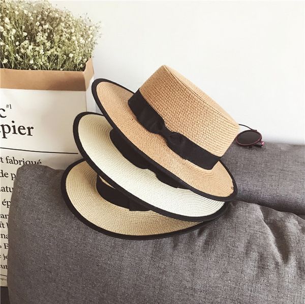 flat straw hat female summer british beach hat sun protection all-match edge seaside travel holiday travel, Blue;gray
flat straw hat female summer british beach hat sun protection all-match edge seaside travel holiday travel, Blue;gray