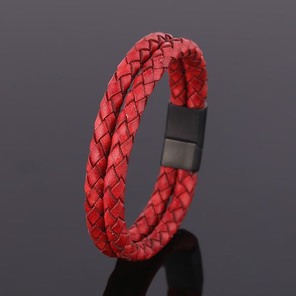 retro bracelet double-layer braided leather titanium steel cattle leather stainless steel simple and elegant fashion, Golden;silver
retro bracelet double-layer braided leather titanium steel cattle leather stainless steel simple and elegant fashion, Golden;silver