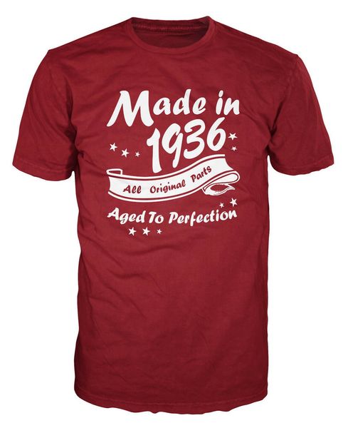 made in 1936 all original parts funny birthday anniversary party gift t-shirt tee shirt cool casual cotton
made in 1936 all original parts funny birthday anniversary party gift t-shirt tee shirt cool casual cotton