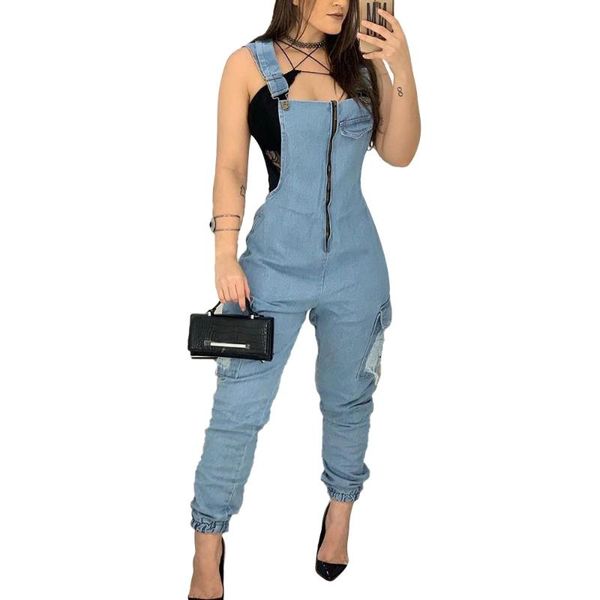 women's jeans fashion slim overalls for female plus size sleeveless backless distressed denim strap pants xxl light blue
women's jeans fashion slim overalls for female plus size sleeveless backless distressed denim strap pants xxl light blue