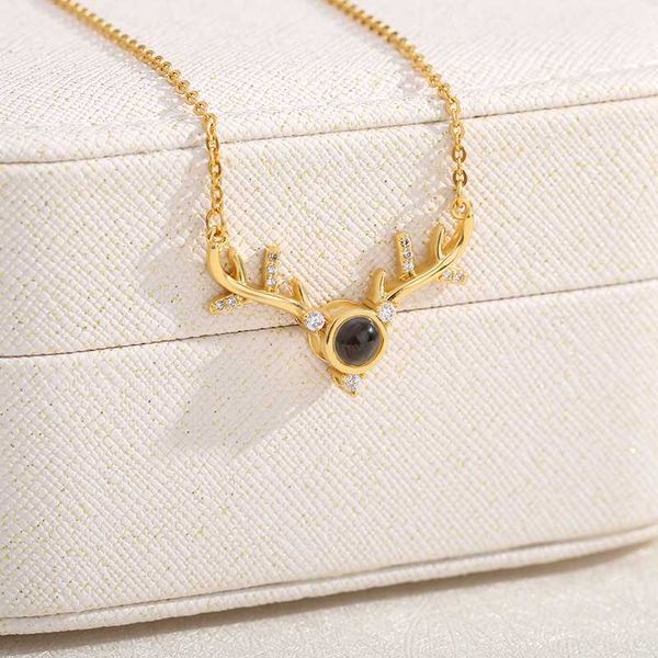 pendant necklaces elk antlers a deer road has you simple temperament fashion projection necklace light luxury 100 i love language christmas, Silver
pendant necklaces elk antlers a deer road has you simple temperament fashion projection necklace light luxury 100 i love language christmas, Silver