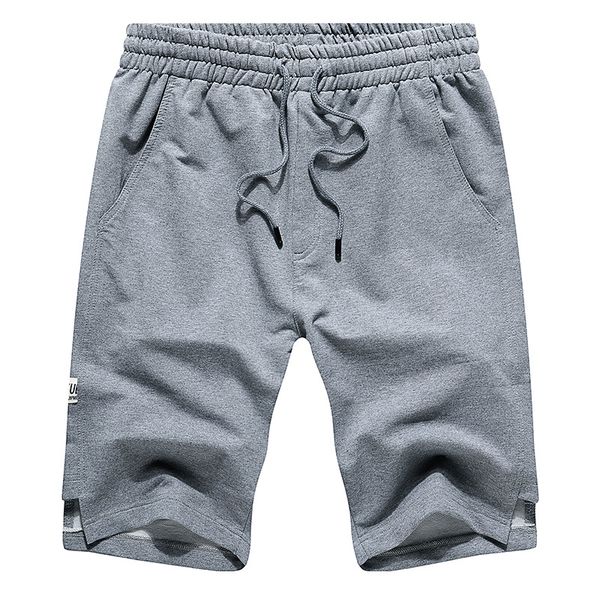 men's shorts 2021 men fashion sport fitness solid beach man breathable cotton gym short trousers sweatpants knee length, White;black