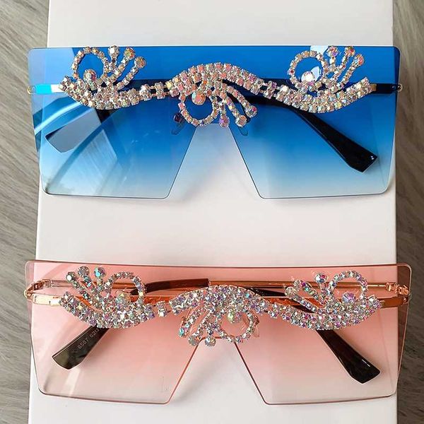 sunglasses oversized women luxury rhinestone men frameless sun glasses fashion shades for, White;black
sunglasses oversized women luxury rhinestone men frameless sun glasses fashion shades for, White;black