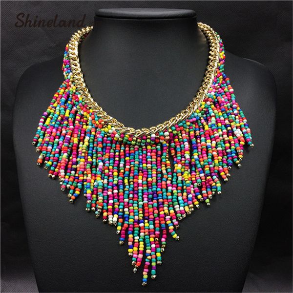 2020 fashion jewelry mujer new bohemian necklaces women handmade handwoven collier long tassel beads choker statement necklaces, Silver
2020 fashion jewelry mujer new bohemian necklaces women handmade handwoven collier long tassel beads choker statement necklaces, Silver