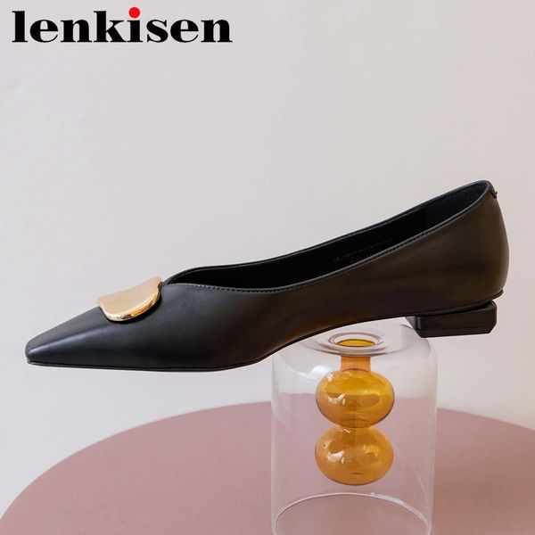 lenkisen new summer natural leather small square toe low heel shoes women metal decorations young lady shallow slip on pumps l11, Black
lenkisen new summer natural leather small square toe low heel shoes women metal decorations young lady shallow slip on pumps l11, Black