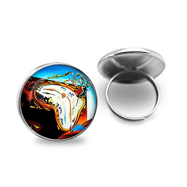 cluster rings salvador dali soft watch at the moment of explosion men vintage gothic handmade glass cabochon jewelry, Golden;silver
cluster rings salvador dali soft watch at the moment of explosion men vintage gothic handmade glass cabochon jewelry, Golden;silver