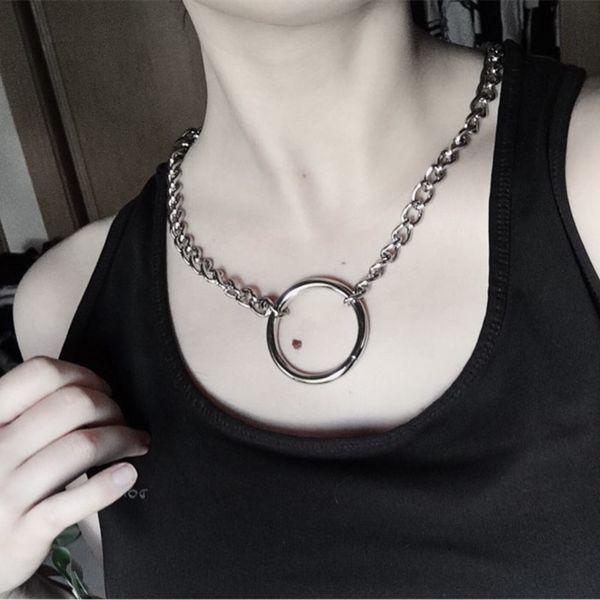 pendant necklaces stylish girl lady punk gothic rock handmade o round metal link chian choker collar necklace 45cm/ 55cm, Silver
pendant necklaces stylish girl lady punk gothic rock handmade o round metal link chian choker collar necklace 45cm/ 55cm, Silver