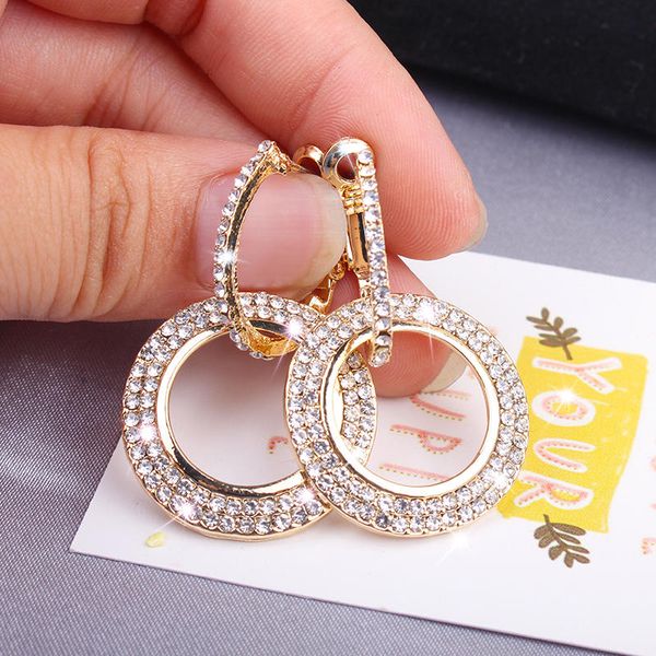 lubov fashion korean style big round hoop earrings luxury gold silver color rhinestone earring women party jewelry gift, Golden;silver
lubov fashion korean style big round hoop earrings luxury gold silver color rhinestone earring women party jewelry gift, Golden;silver