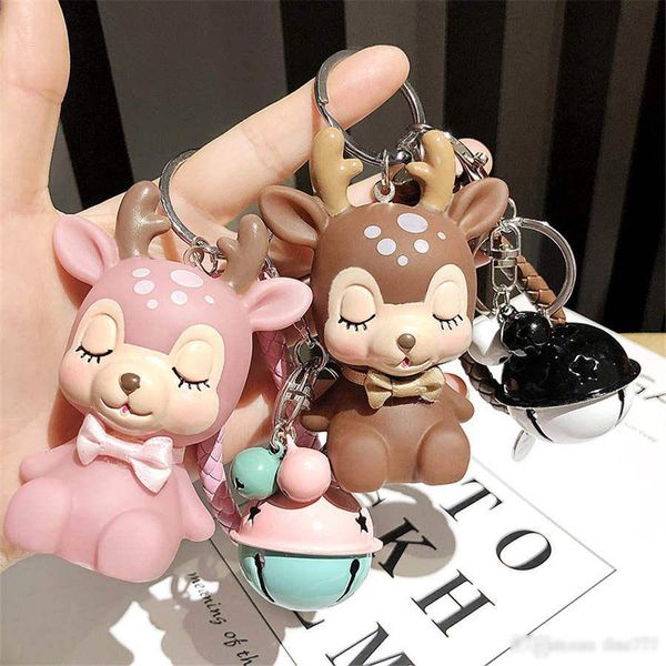 cartoon deer keychain bell cute flower deer doll couple car key chain bag pendant christmas gift dhl
cartoon deer keychain bell cute flower deer doll couple car key chain bag pendant christmas gift dhl