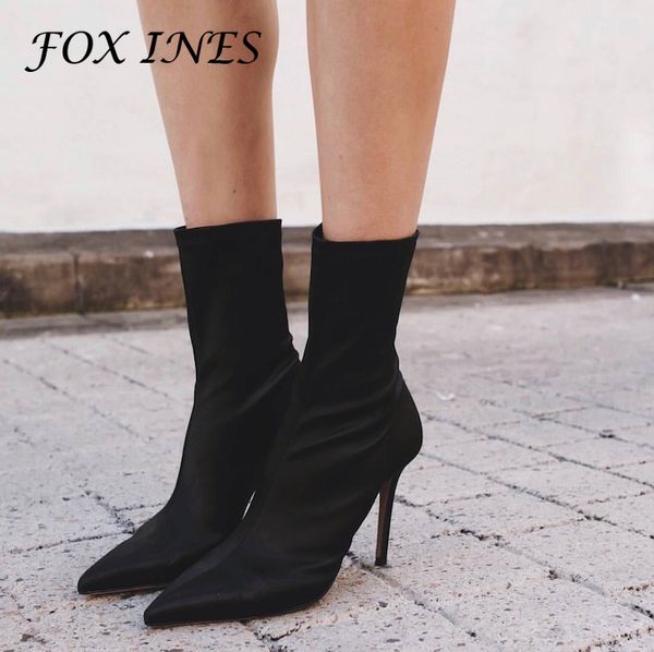 sock boots knitting stretch boots high heels for women fashion shoes 2020 spring autumn mid calf booties female, Black
sock boots knitting stretch boots high heels for women fashion shoes 2020 spring autumn mid calf booties female, Black