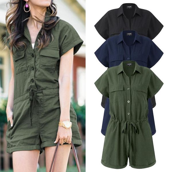 women's jumpsuits & rompers casual women short sleeve lapel collar button down vonda 2021 summer overalls playsuits plus size, Black;white
women's jumpsuits & rompers casual women short sleeve lapel collar button down vonda 2021 summer overalls playsuits plus size, Black;white