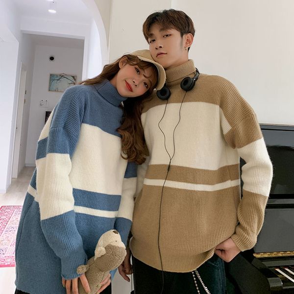 winter turtleneck sweater men's warm fashion casual knit pullover men clothes wild loose couple knitting sweaters -3xl, White;black
winter turtleneck sweater men's warm fashion casual knit pullover men clothes wild loose couple knitting sweaters -3xl, White;black