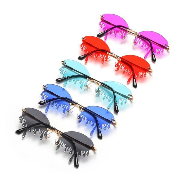 sunglasses luxury diamond women vintage unique tears shape punk rimless crystal eyeglasses female gafas shades uv400, White;black
sunglasses luxury diamond women vintage unique tears shape punk rimless crystal eyeglasses female gafas shades uv400, White;black